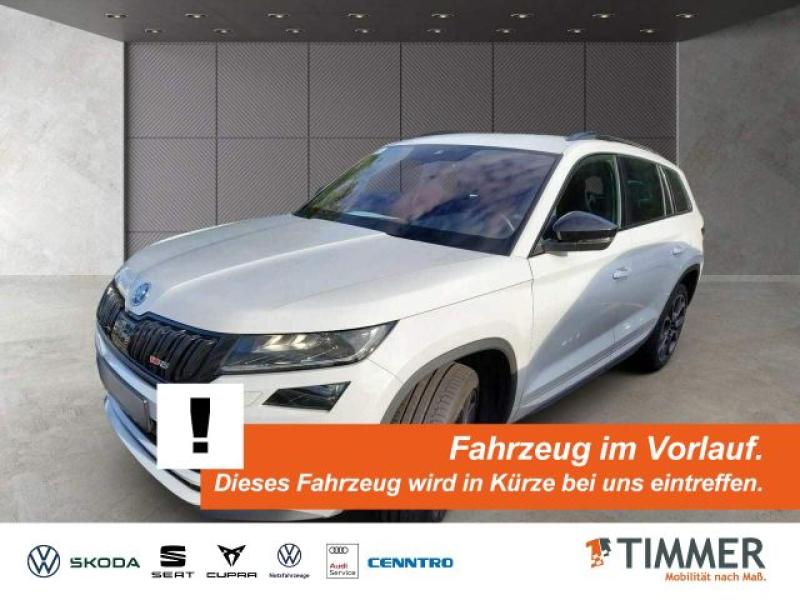 SKODA  Kodiaq 2.0 TDI DSG 4x4 RS *AHK *LED *VIRTUAL *SH, Moon-Weiß Metallic