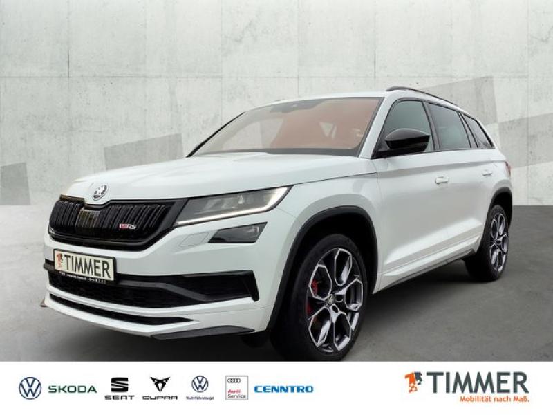 SKODA  Kodiaq 2.0 TDI DSG 4x4 RS *AHK *LED *VIRTUAL *SH, Moon-Weiß Metallic