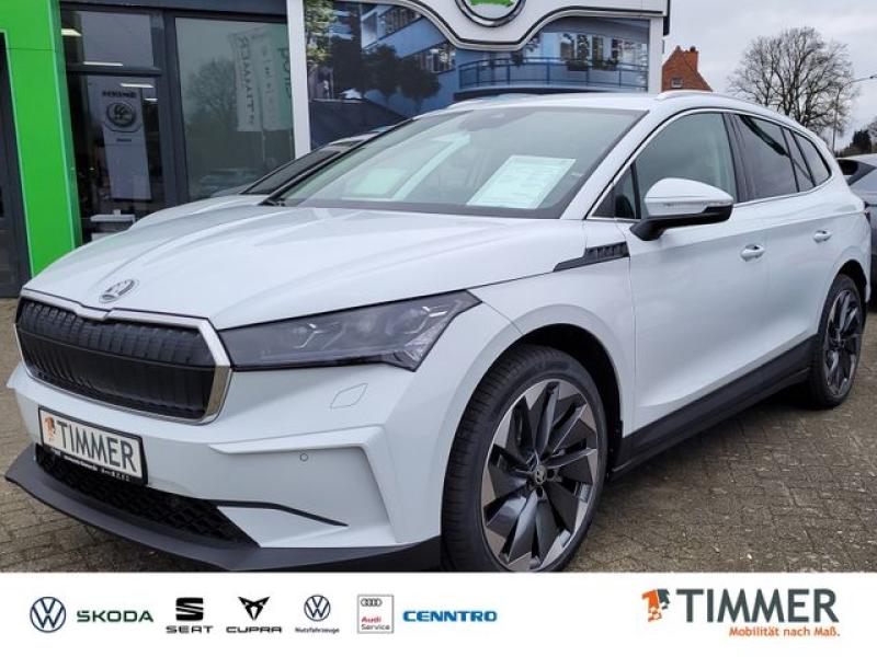 SKODA  Enyaq 85 x Loft*PLUS*AHK*TANSPORT*21", Moon-Weiss Metallic