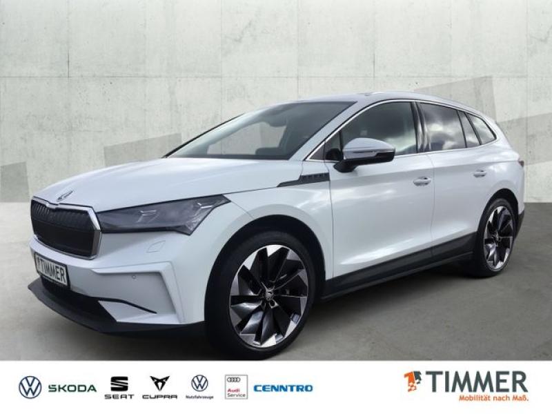 SKODA  Enyaq 85 x Loft*PLUS*AHK*TANSPORT*21", Moon-Weiss Metallic