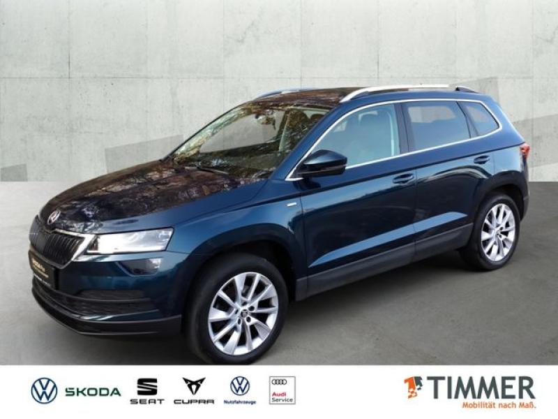 SKODA  Karoq 2.0 TDI DSG 4x4 CLEVER *AHK *LED *ACC *RKA, Lava Blau Metallic