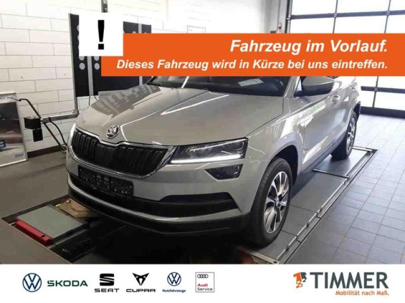 SKODA  Karoq 1.5 TSI CLEVER +AHK +LED +NAVI +SHZ +ALU +, Steel Grau