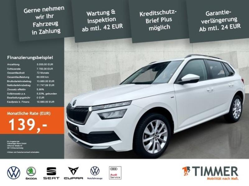 SKODA  Kamiq 1.0 TSI CLEVER *LED *SITZHZG *TEMPO *PDC *, Candy Weiß
