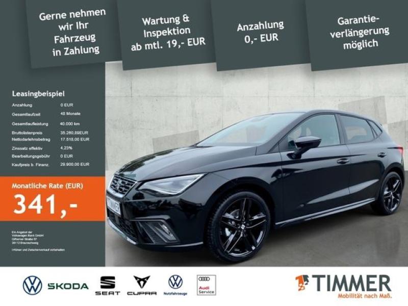 SEAT  Ibiza FR Black Edition 1.5TSI 110kW (150 PS) *DS, Midnight Schwarz Metallic