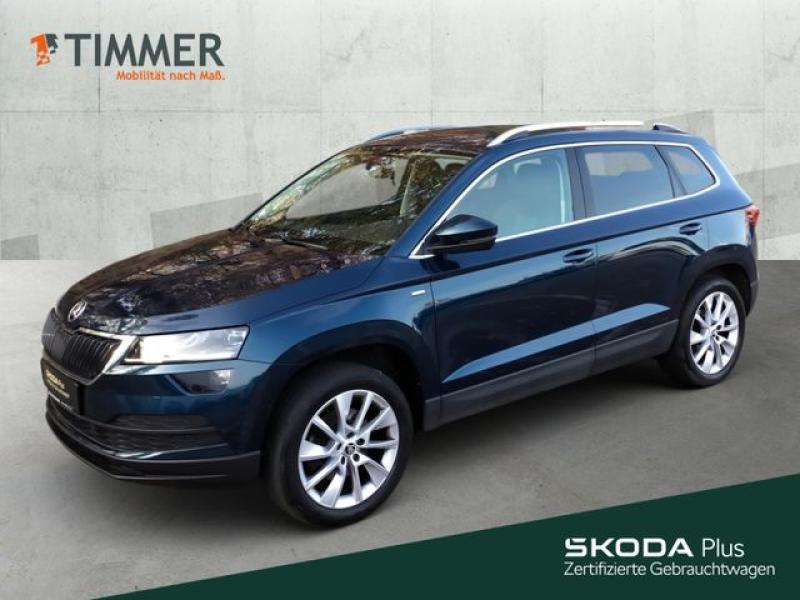 SKODA  Karoq 2.0 TDI DSG 4x4 CLEVER *AHK *LED *ACC *RKA, Lava Blau Metallic