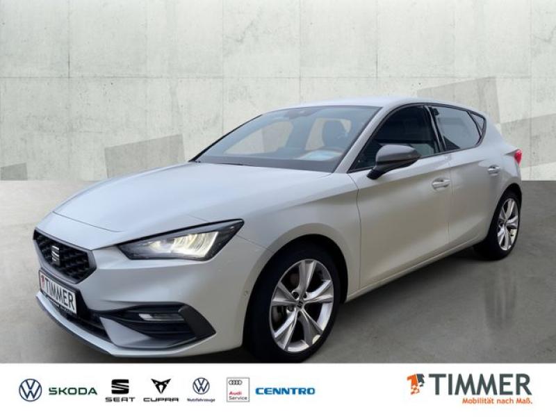 SEAT  Leon FR 2.0TDI 110kW (150PS)*DSG*RKAM*SHZ*ACC*GJ, Glacial Weiß Metallic