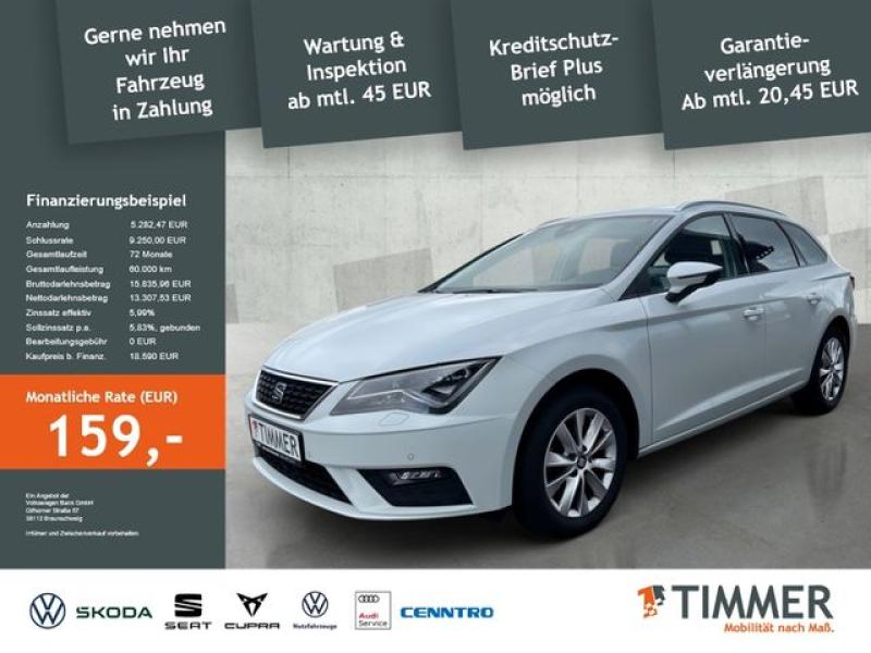 SEAT  Leon ST 1.6 TDI STYLE *AHK*NAVI*LED *RKAM *ACC *, Nevada Weiß