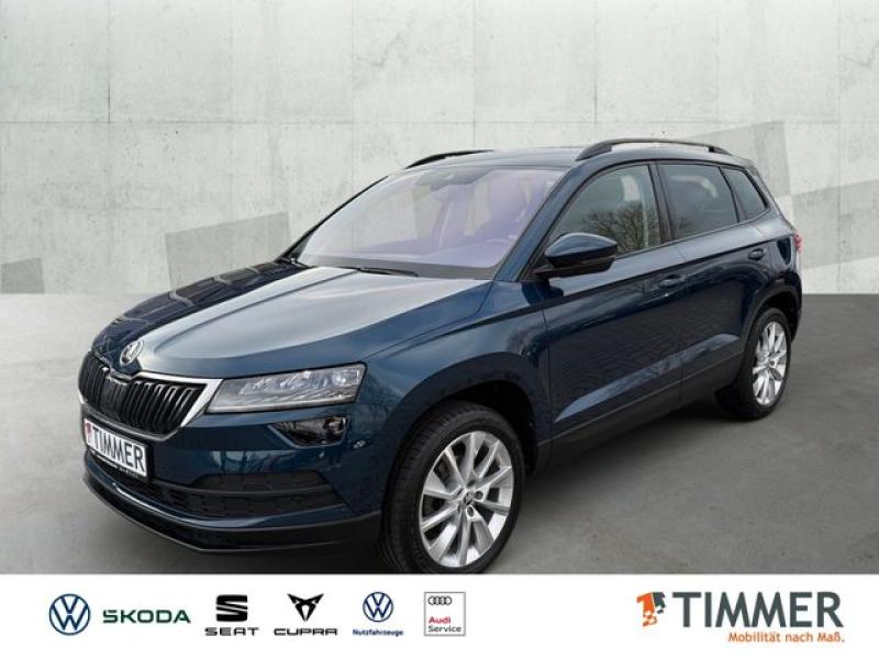 SKODA  Karoq 1.5 TSI STYLE +AHK +LED +TRAVEL +RKAM +VIR, Lava-Blau Metallic