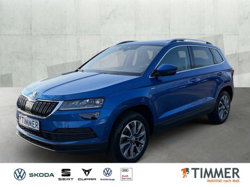 SKODA  Karoq 1.5 TSI DSG ACT Clever Pano Kamera AHK ACC, Race-blau Metallic