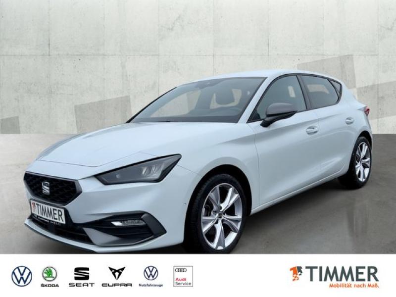 SEAT  Leon FR 1.5 eTSI DSG AHK+RKAM +CARPLAY +LED +SHZ, Glacial Weiß Metallic