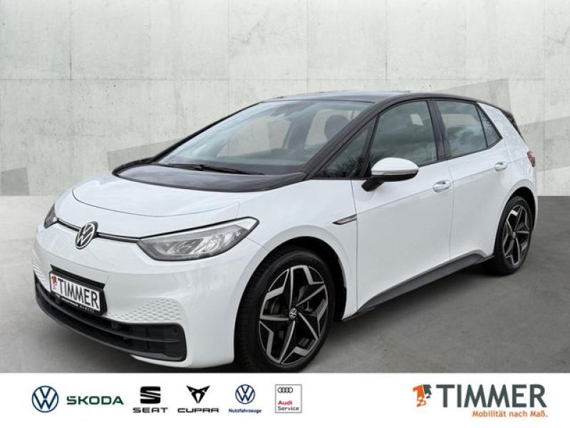 VW  ID.3 PRO 62 kWh +LED +ACC +APP +NAVI +SHZ +LM +C, Gletscherweiß Metallic Schwarz