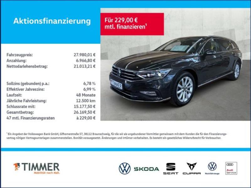 VW  Passat Variant 2.0 TDI DSG ELEGANCE +AHK +IQ.LIG, Mangangrau Metallic