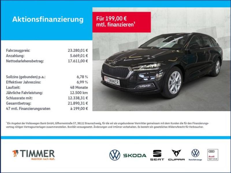 SKODA  Octavia Combi 2.0 TDI DSG STYLE +AHK +MATRIX +AC, Black Magic Perleffekt