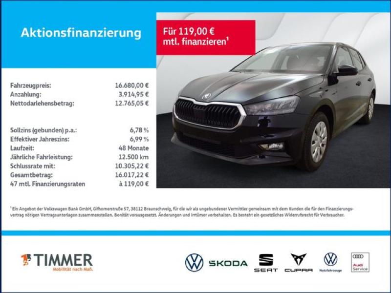 SKODA  Fabia 1.0 TSI +LED +VIRTUAL +DAB +KLIMA +PDC +AL, Black Magic Perleffekt