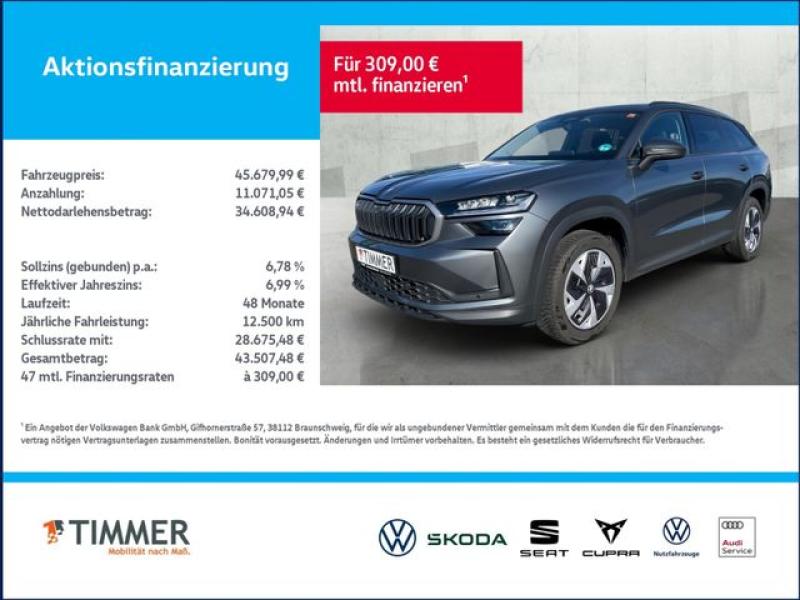 SKODA  Kodiaq 2.0 TDI DSG 4x4 SELECTION +AHK +MATRIX +A, Graphite Grau Metallic