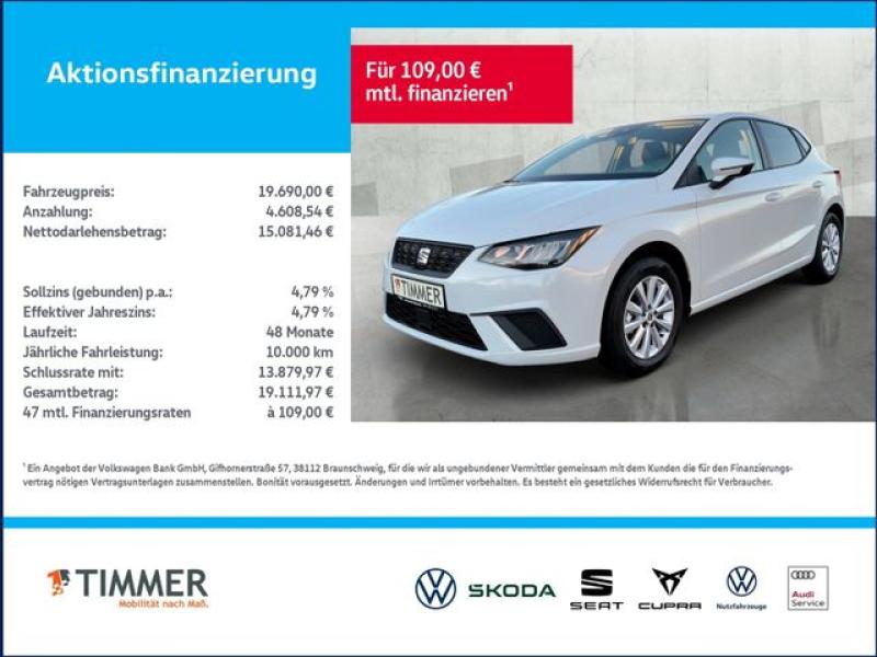 SEAT  Ibiza Road Edition 1.0TSI 70kW (95 PS) 5-Gang *A, Glacial Weiß Metallic