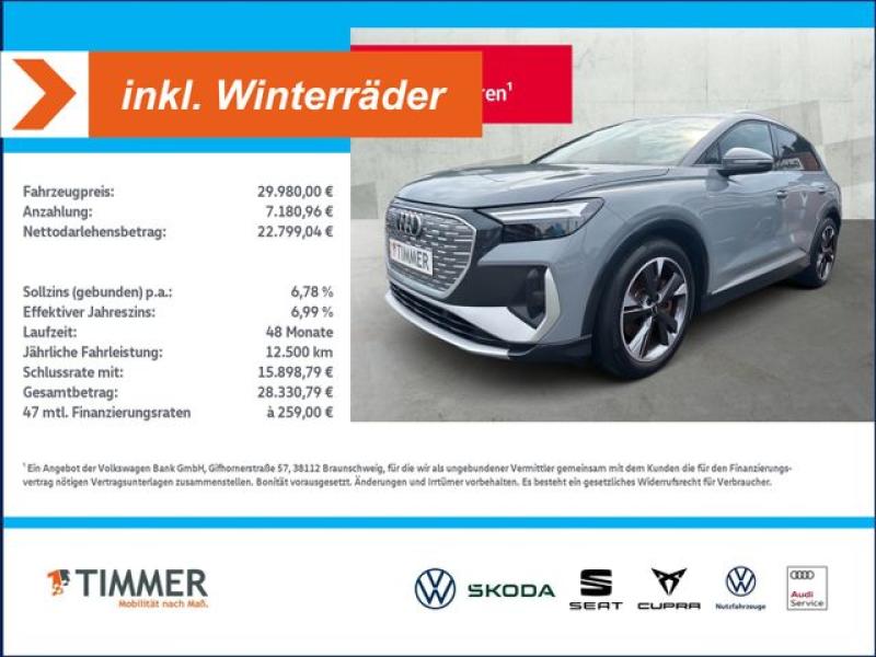 AUDI  Q4 40 e-tron S Line *EXT*INT*82kWh*NAVIPLUS*SOUN, Kieselgrau