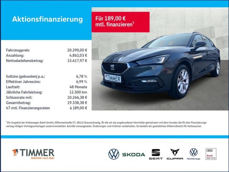 SEAT  Leon ST 1.5 TSI STYLE +AHK +LED +ACC +LM +SHZ +C, Magnetic Grau Metallic