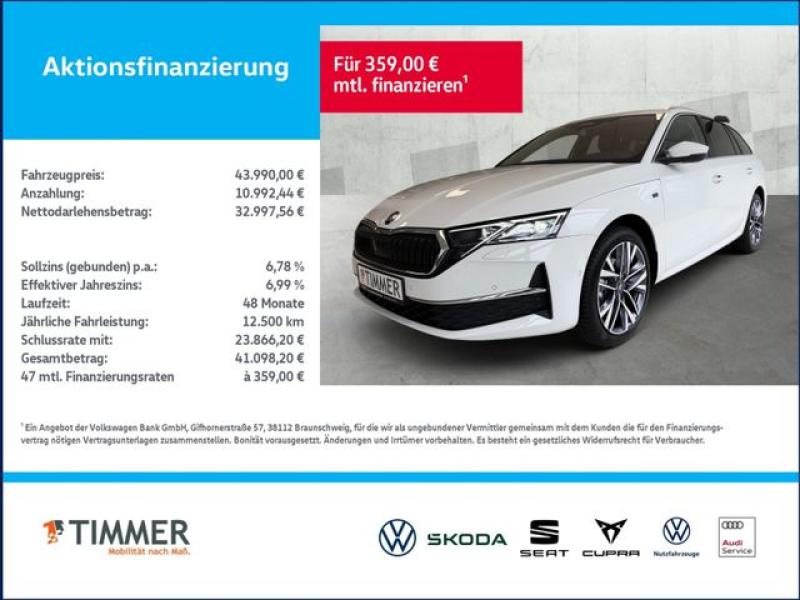 SKODA  Octavia Combi 2.0 TDI DSG Tour *KESSY*AHK*, Candy-Weiß