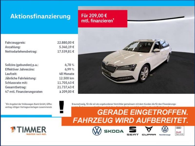 SKODA  Superb Combi 2.0 TDI DSG STYLE +AHK +MATRIX +ACC, Moon Weiß Perleffekt