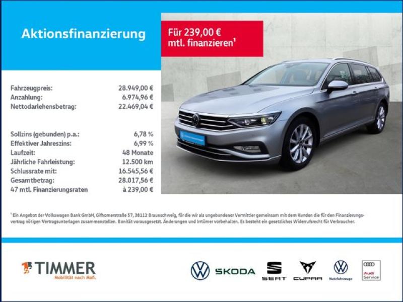 VW  Passat Variant 2.0 TDI DSG ELEGANCE +AHK +IQ.LIG, Pyritsilber Metallic