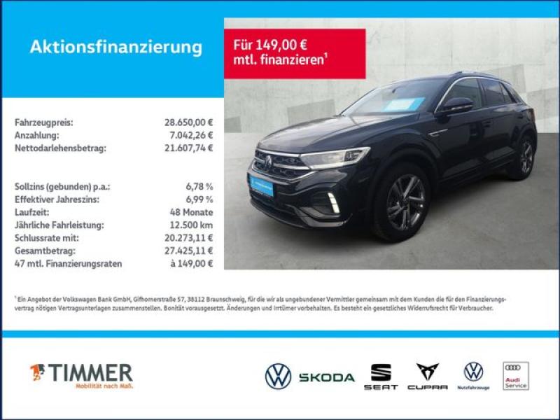 VW  T-Roc 1.5 TSI DSG R-LINE +AHK +LED +ACC +RKAM +V, Deep Black Perleffekt