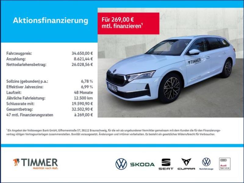 SKODA  Octavia Combi 2.0 TDI DSG TOUR *MATRIX*AHK*360*S, Moon-Weiß Perleffekt