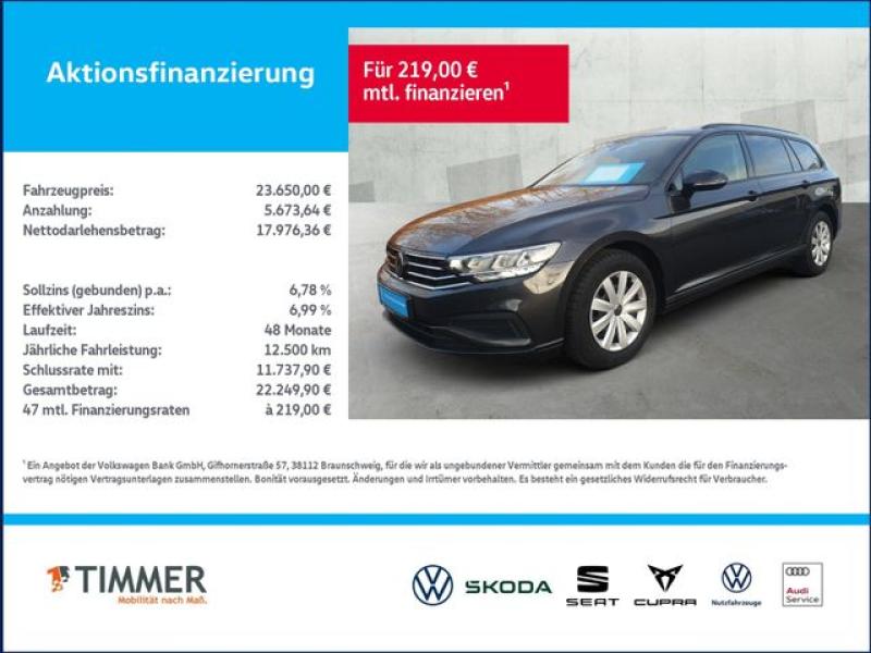 VW  Passat Variant 2.0 TDI +AHK +LED +ACC +NAVI +SHZ, Mangangrau Metallic