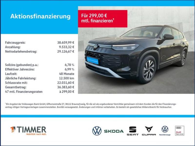 VW  Tayron 1.5 eTSI DSG LIFE +AHK +LED +ACC +RKAM +V, Grenadillschwarz Metallic