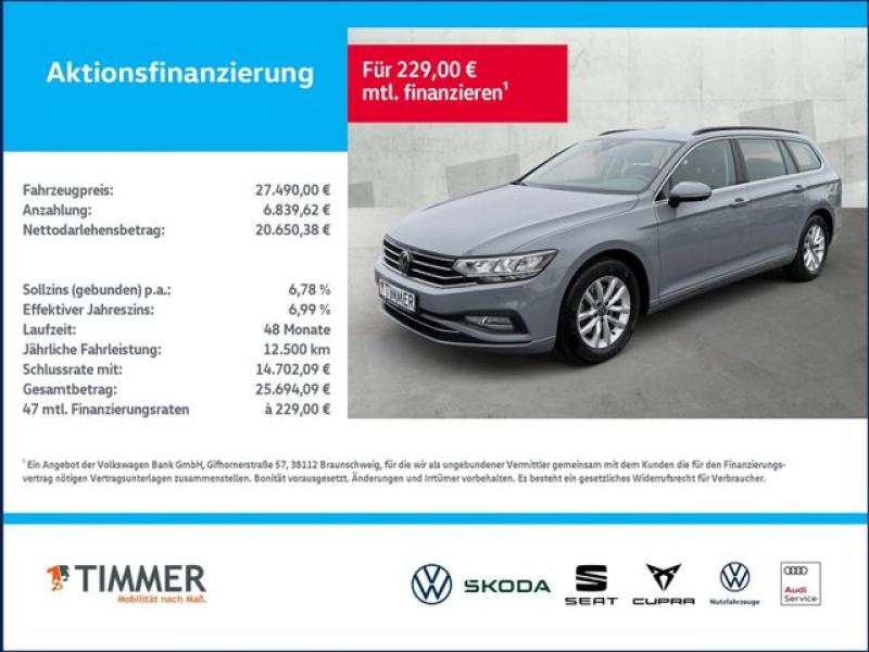 VW  Passat Variant 2.0 TDI DSG BUSINESS +LED +RKAM +, Mondsteingrau