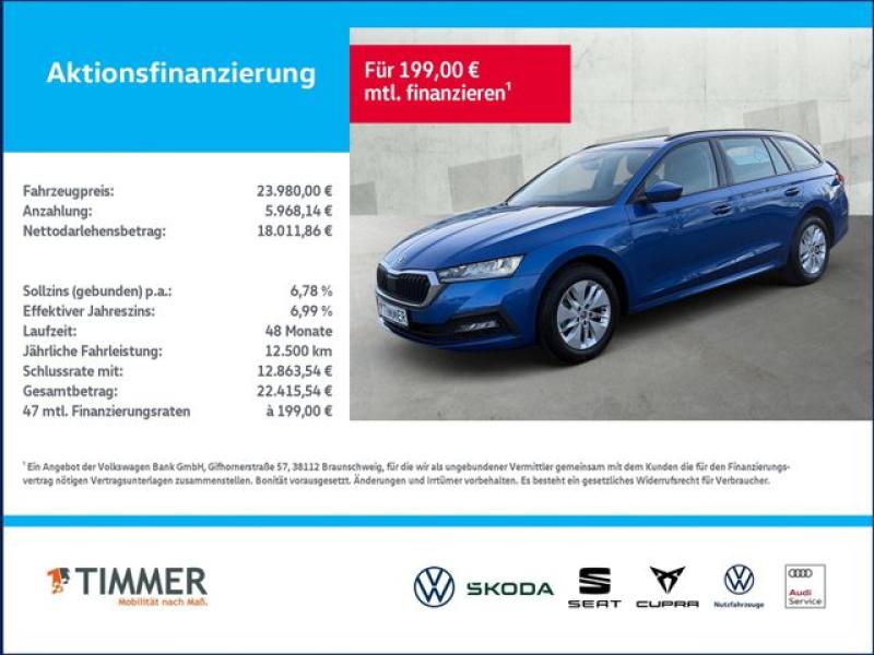 SKODA  Octavia Combi 2.0 TDI DSG AMBITION +LED +ACC +ST, Race-Blau Metallic