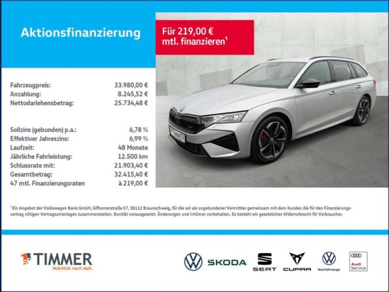 SKODA  Octavia Combi 2.0 TSI DSG RS *MATRIX *ACC *RKAM, Brilliant Silber Metallic