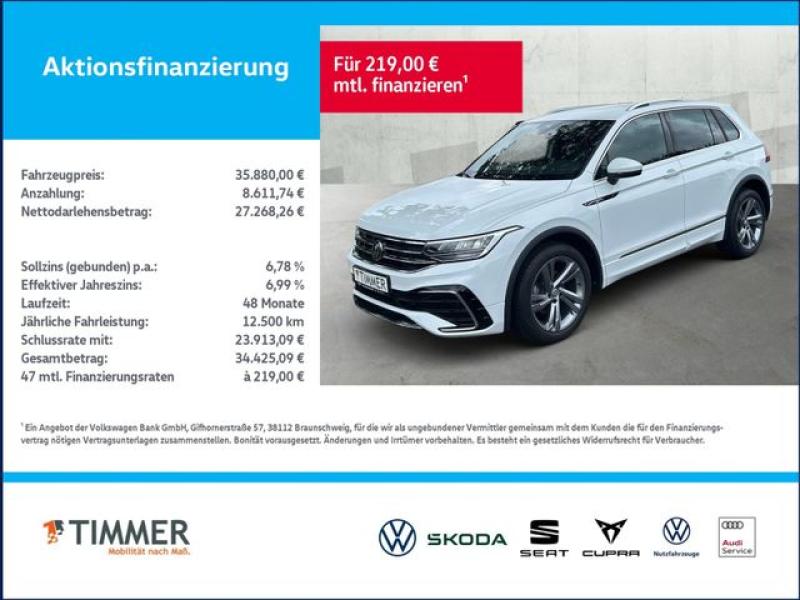 VW  Tiguan 2.0 TDI DSG R-LINE *AHK *RKAM *TRAVEL *LE, Pure White