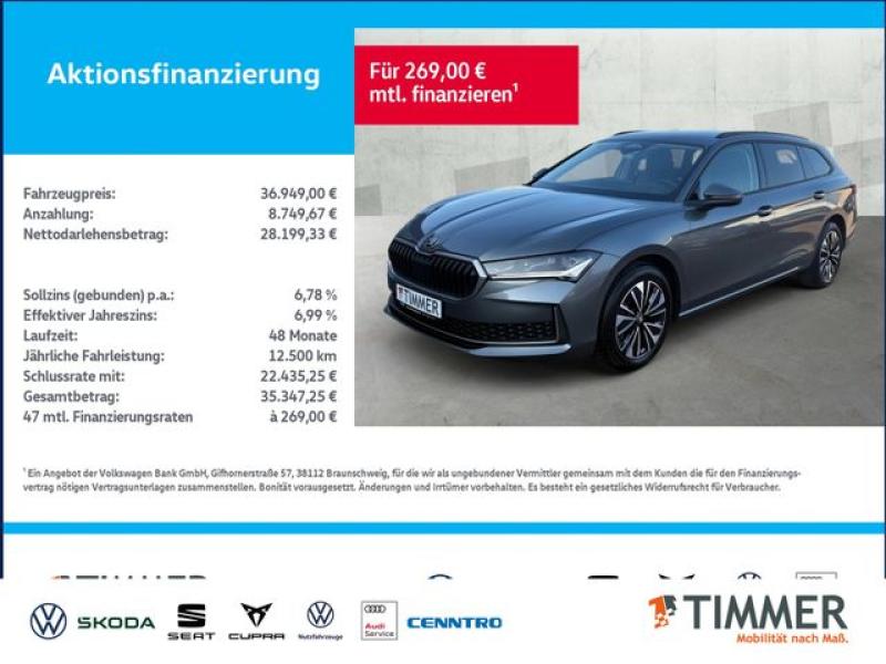 SKODA  Superb Combi 2.0 TDI DSG SELECTION *AHK *HuD *MA, Graphite Grau Metallic