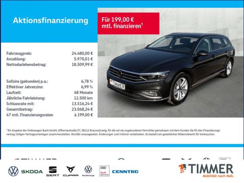 VW  Passat Variant 2.0 TDI DSG ELEGANCE +IQ.LIGHT +A, Mangangrau Metallic
