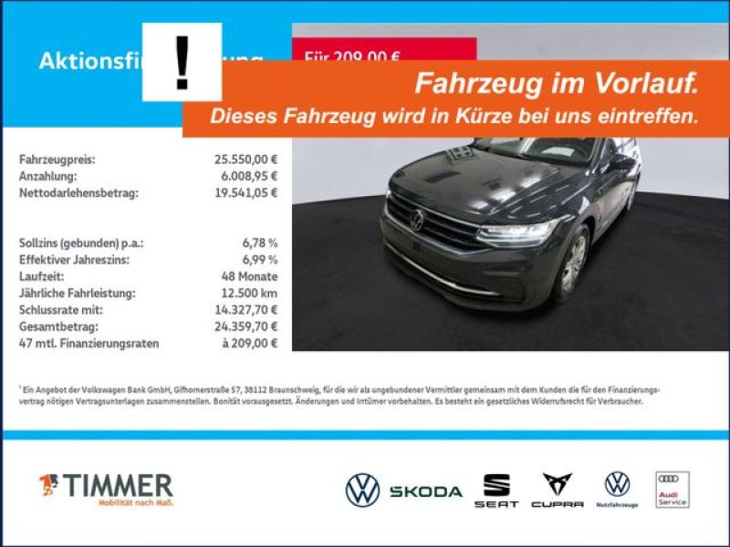 VW  Tiguan 2.0 TDI DSG LIFE +AHK +LED +ACC +NAVI +SH, Uranograu