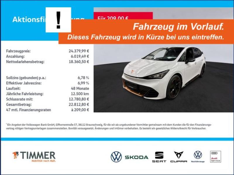 CUPRA  Born 62 kWH +LED +ACC +RKAM +NAVI +SHZ +19" +DAB, Eisweiß