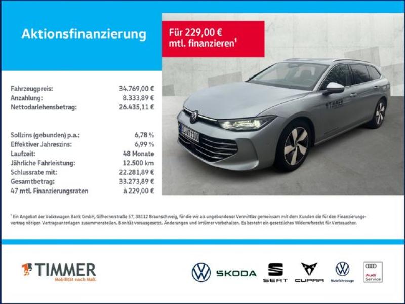 VW  Passat Variant 2.0 TDI DSG ELEGANCE *AHK *IQ.LIG, Oyster Silver Metallic