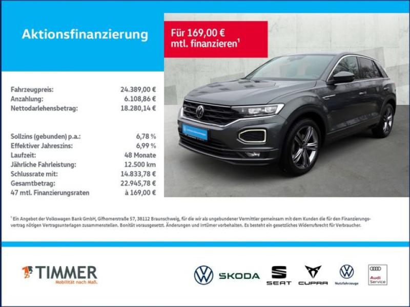 VW  T-Roc 1.5 TSI Sport DSG *R-LINE*NAVI*AHK*PDC*SHZ, Indiumgrau Metallic