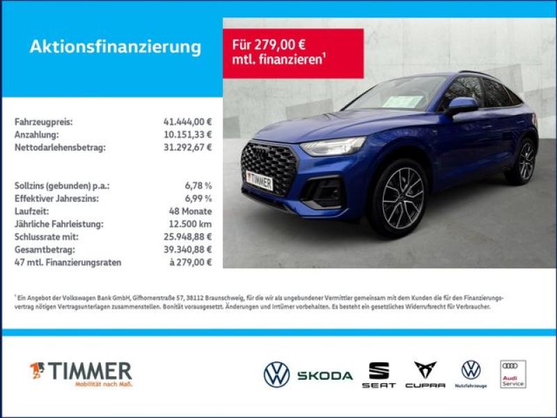 AUDI  Q5 Sportback 40 TDI quattro S line S tronic *MAT, Ultrablau Metallic