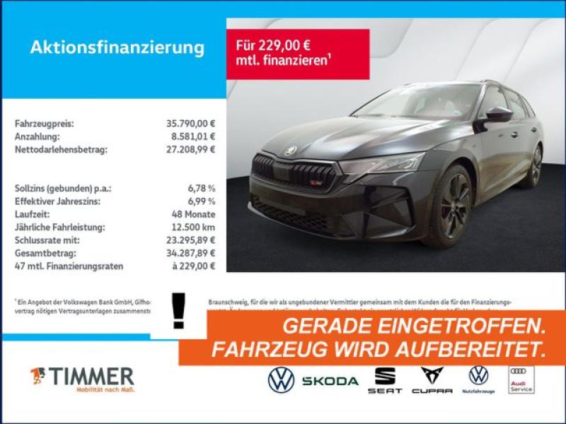 SKODA  Octavia Combi 2.0 TSI DSG RS +MATRIX +ACC +RKAM, Black Magic Perleffekt