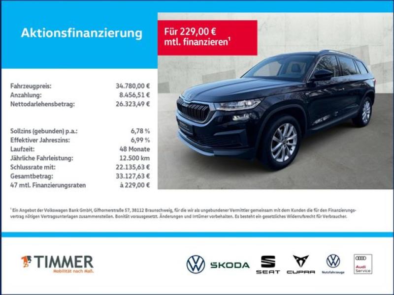 SKODA  Kodiaq 2.0 TDI DSG STYLE +AHK +STHZ +MATRIX +ACC, Schwarz Magic Perleffekt