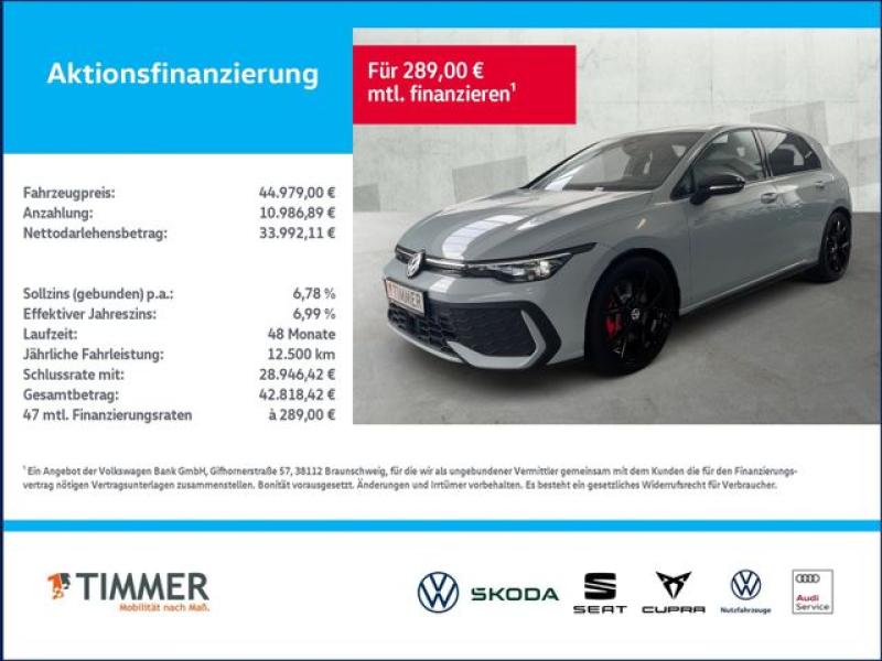 VW  Golf VIII GTI 2,0 TSI OPF DSG *HARMAN KARDON*IQ., Crystal Ice Blue Metallic