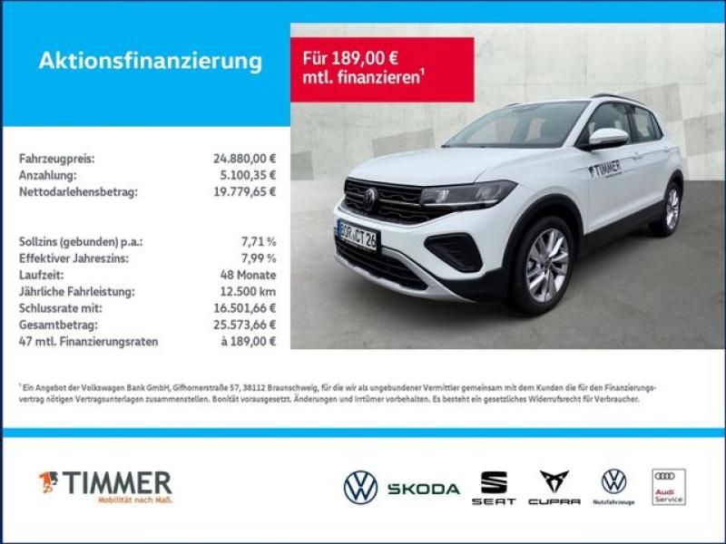 VW  T-Cross 1.0 l TSI DSG Life *KAMERA*GJREIFEN*SITZ, Pure White