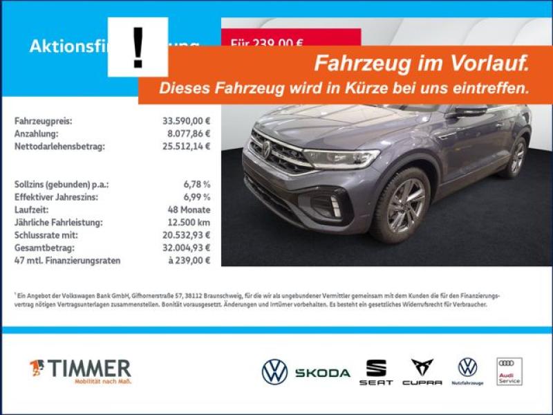 VW  T-Roc Cabriolet 1.5 TSI DSG R-LINE +AHK +LED +AC, Rauchgrau Metallic Schwarz