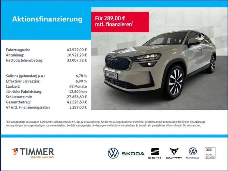 SKODA  Kodiaq Selection 2.0TDI DSG *RKAM*SHZ*NAVI*AHK*, Moon-Weiss Metallic