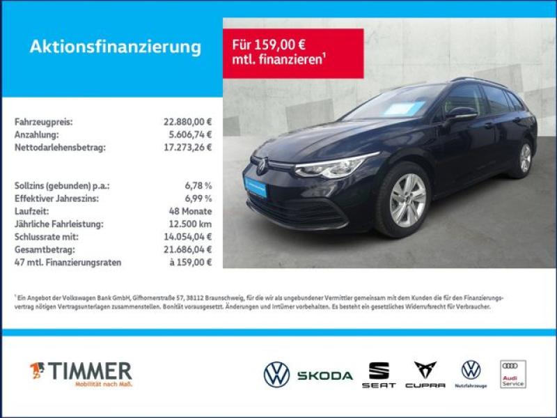 VW  Golf VIII Variant 1.5 eTSI DSG LIFE +AHK +LED +A, Deep Black Perleffekt