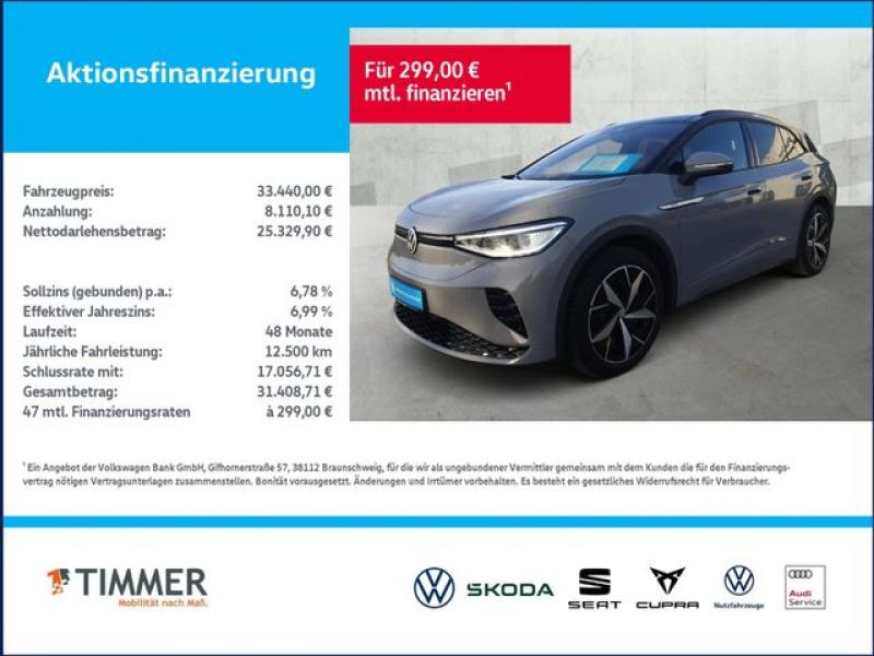 VW  ID.4 GTX 82 kWh 4M +WÄPU +AHK +360° +PANO +HuD +, Mondsteingrau