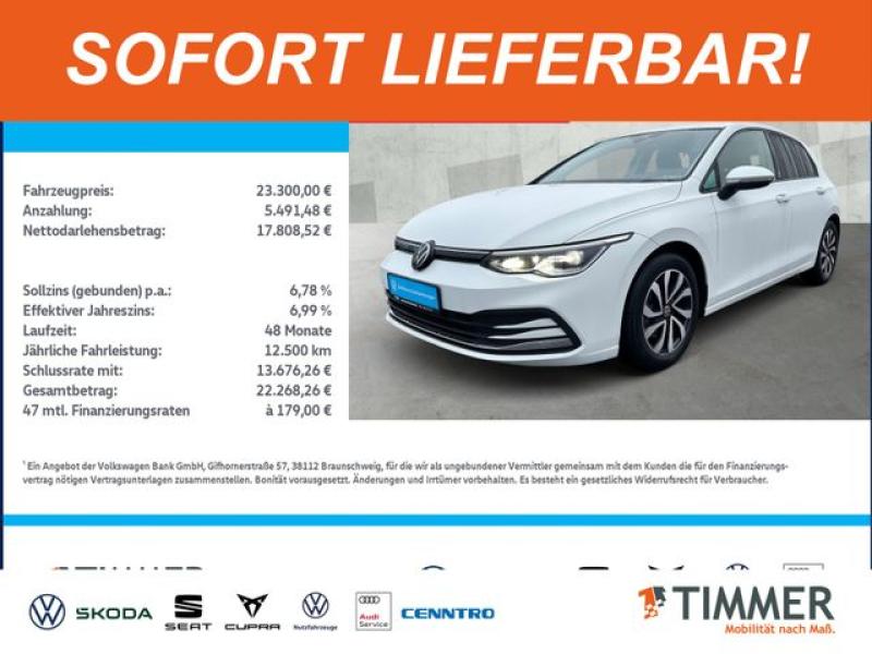 VW  Golf VIII 1.5 TSI ACTIVE +AHK +LED +ACC +RKAM +V, Pure White