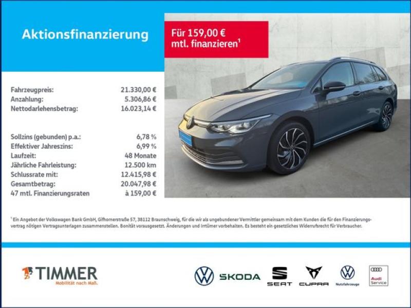 VW  Golf VIII Variant 1.5 TSI ACTIVE +LED +ACC +VIRT, Delfingrau Metallic